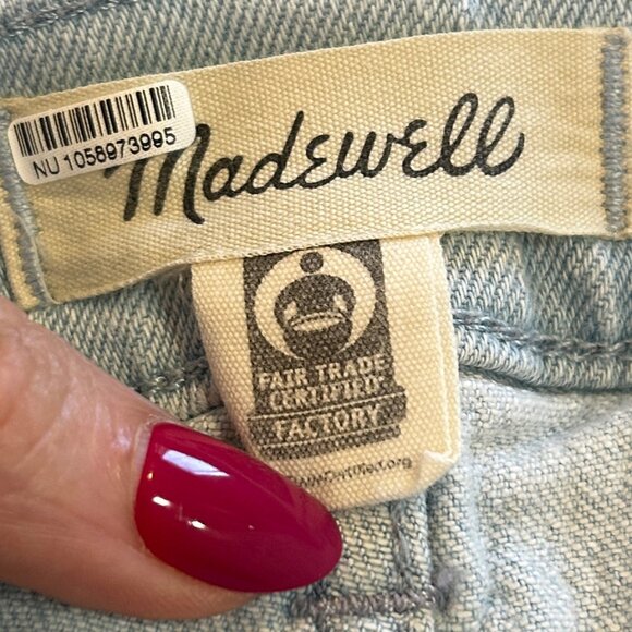 MADEWELL 90's Straight Jeans in Women's Size 30 Light Wash High Rise - Picture 6 of 6